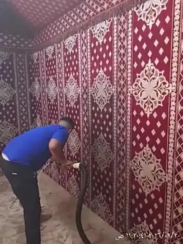 تنظيف ستائر معلقة بالبخار دون فكها